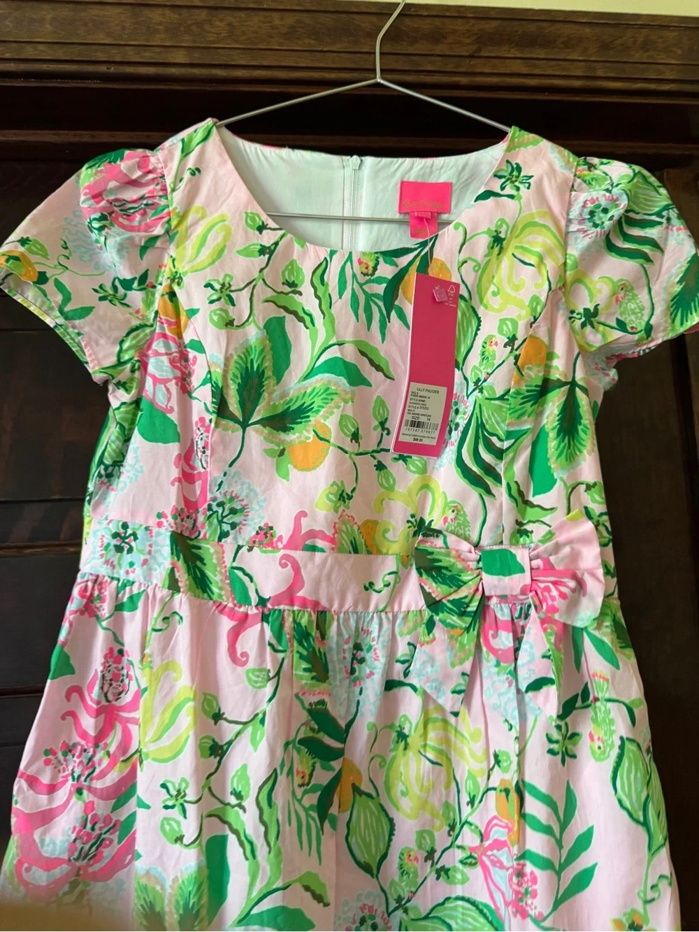 NWT Lilly Pulitzer Girls size 14 Alexandra Short-Sleeve Dress Via Amore Spritzer